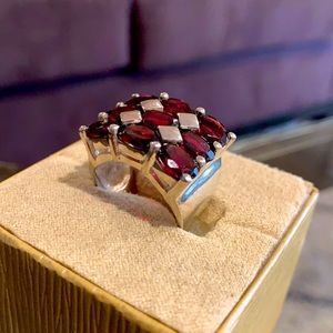 VTG Red Rhodolite Garnet Sterling Silver Ring